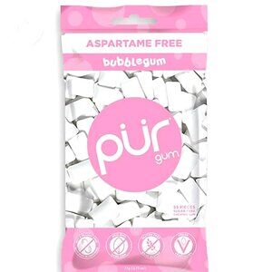 Pur Chewing Gum Bubblegum Flavor *Bundle of 2